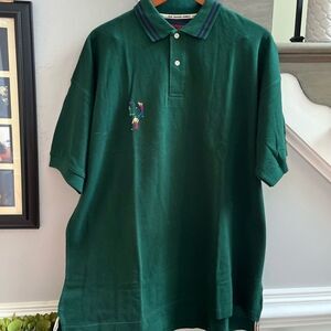 Pivot Rules Green Embroidered Golf Polo Shirt sz XXL EUC